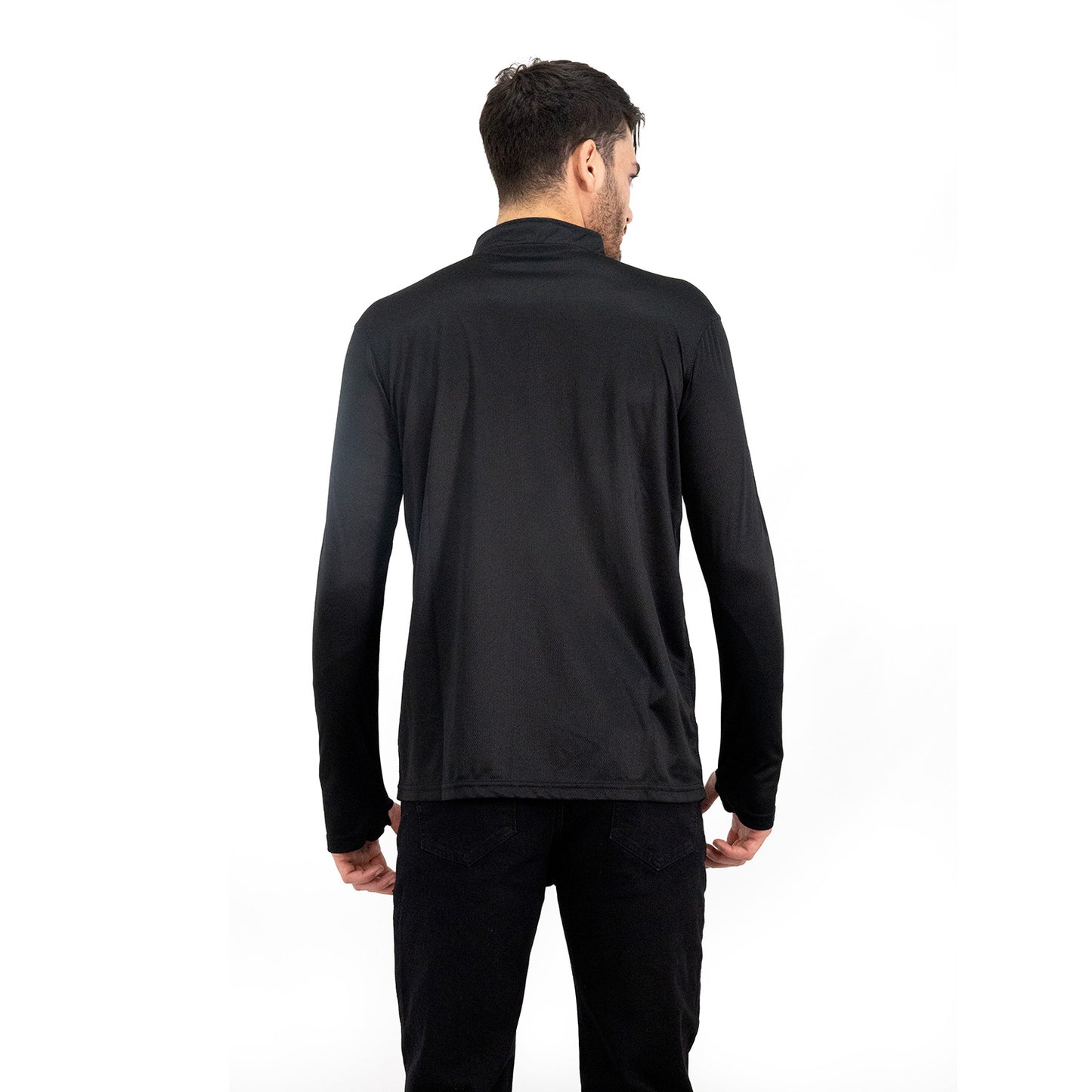 Polera Quebec Half-Zip Negro Hombre