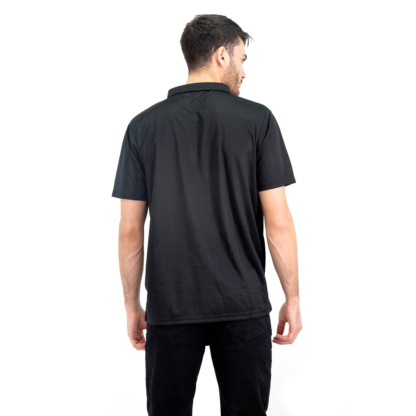 Polera Cooldry Quebec Manga Corta Negro