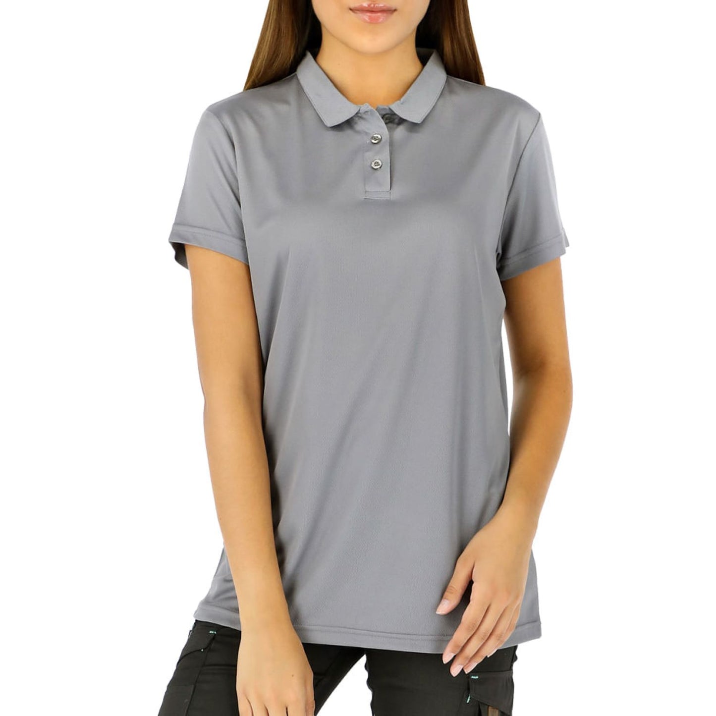 Polera Cooldry QUEBEC Manga corta Mujer Gris