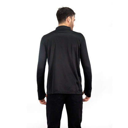 Polera Quebec Half-Zip Negro Hombre