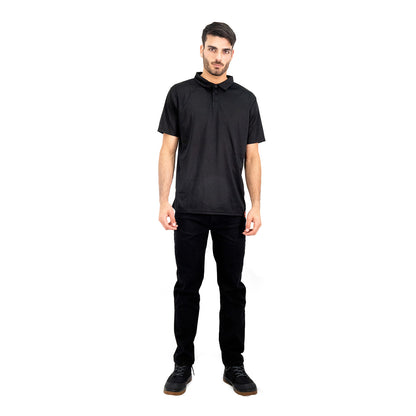 Polera Cooldry Quebec Manga Corta Negro