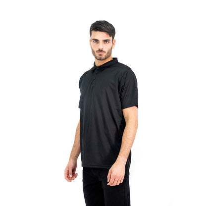 Polera Cooldry Quebec Manga Corta Negro