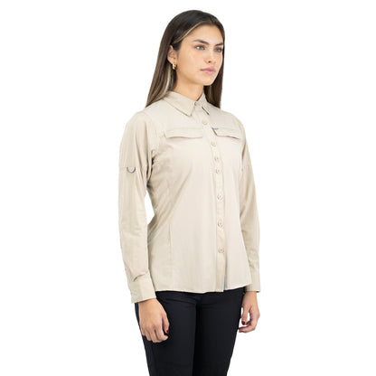 Camisa HW Antakari Spandex Mujer Beige