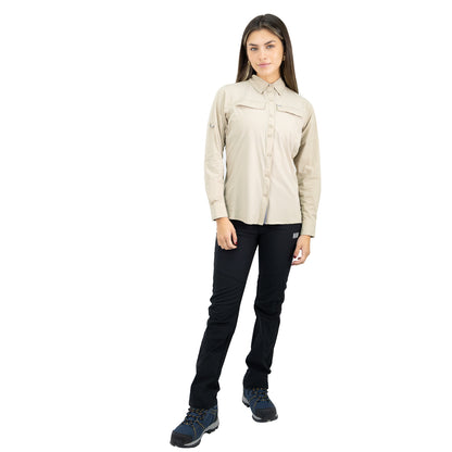 Camisa HW Antakari Spandex Mujer Beige