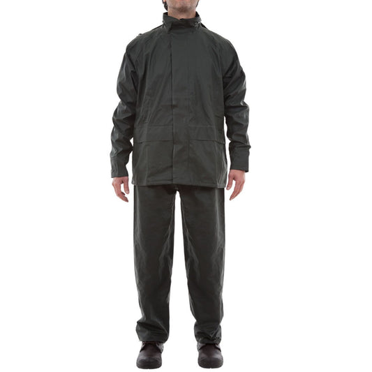 Traje Impermeable Alaska Pu Verde Petróleo