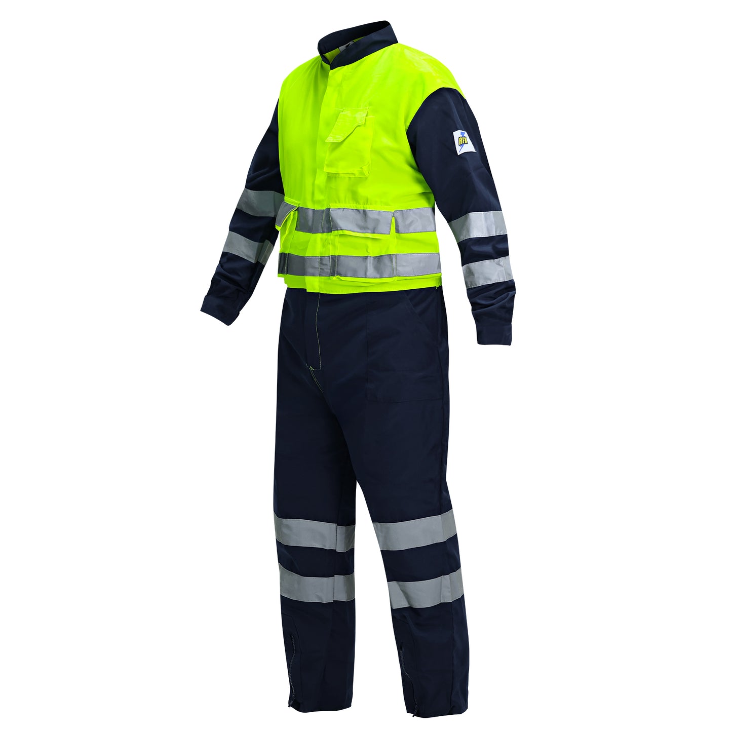Overol Reflectivo RFX Bicolor Azul/Amarillo Fluor