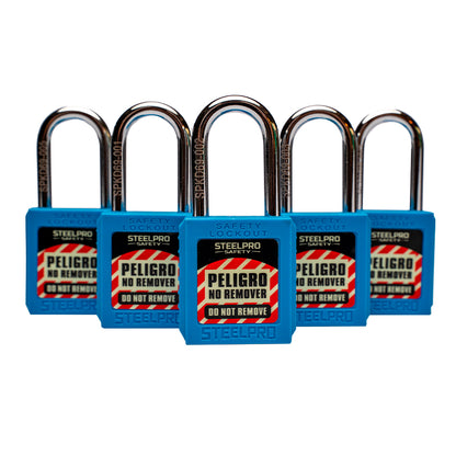 Kit De 5 Candados Mk Steelpro X10 Azul