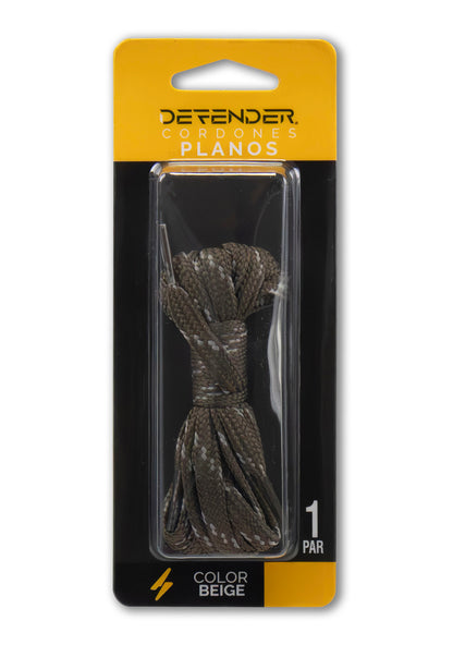 Cordones Defender Plano Beige Large