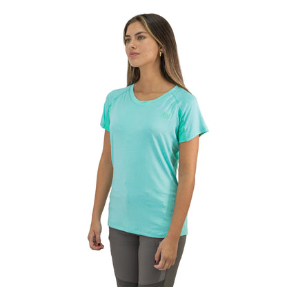 Polera Dry Fit Hw Spx Manga Corta Mujer Aqua