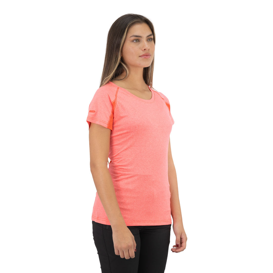 Polera Dry Fit Hw Spx Manga Corta Mujer Coral