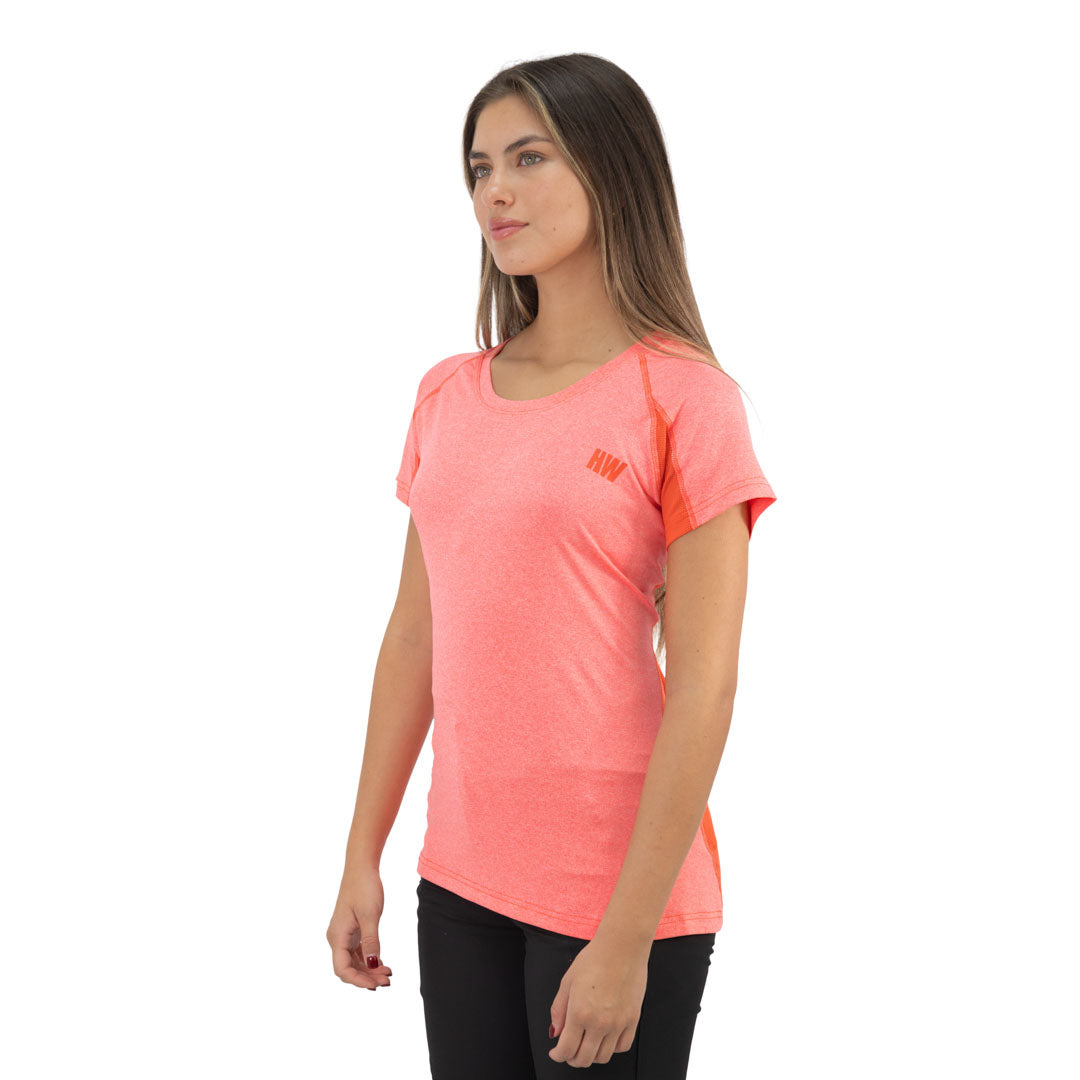 Polera Dry Fit Hw Spx Manga Corta Mujer Coral